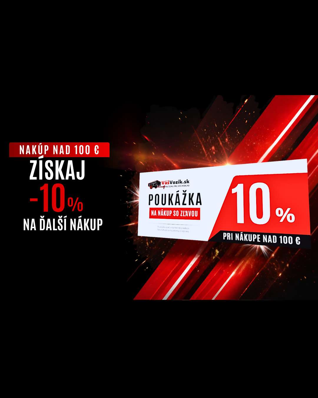 Zľava 10 % na príslušenstvo a náhradné diely pre prívesné vozíky | Akcia 2026