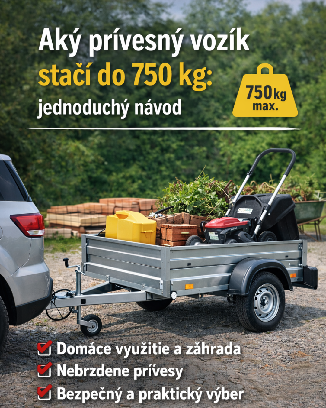Aký prívesný vozík stačí do 750 kg: Tipy a rady