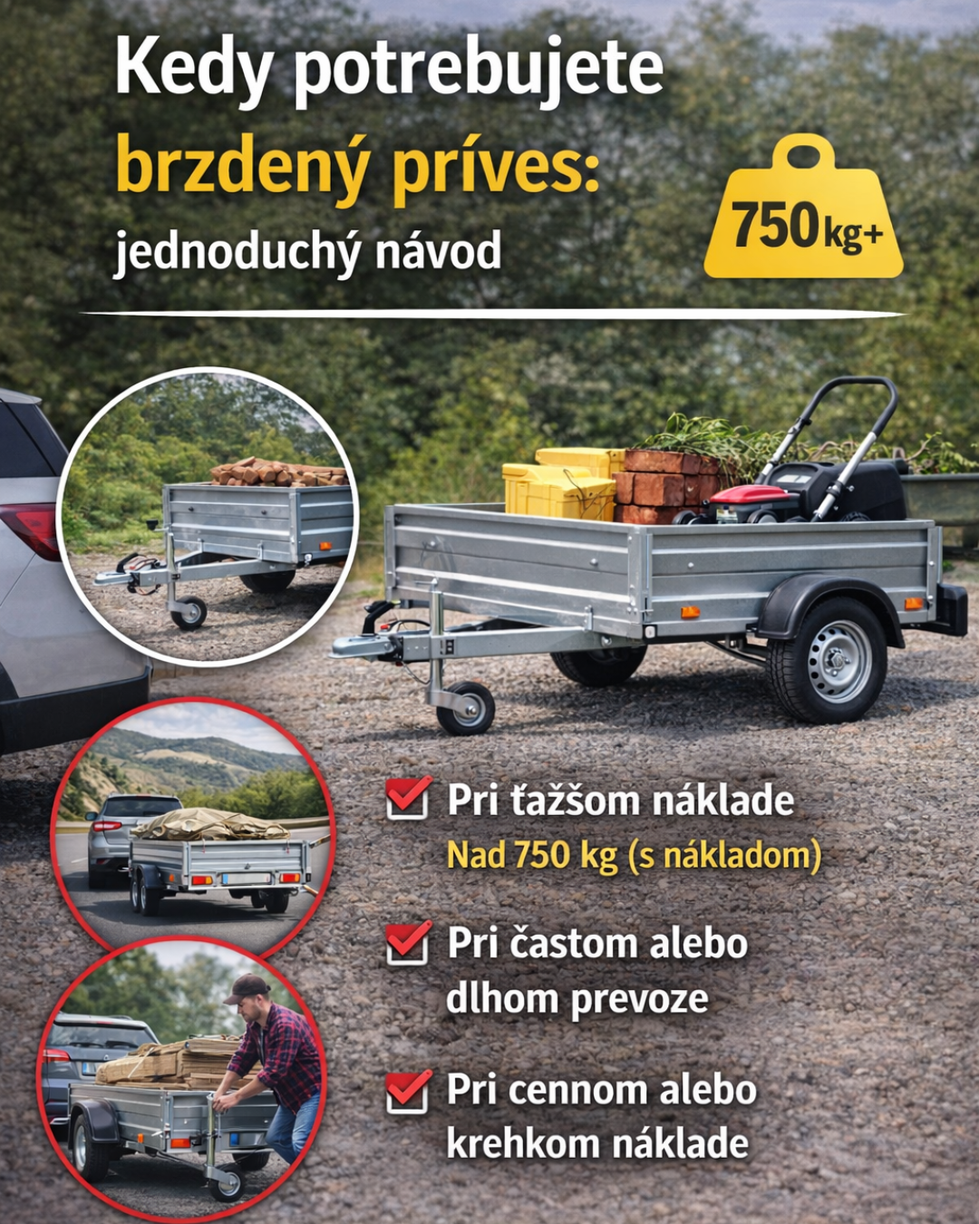 Kedy potrebujete brzdený príves? jednoduchý návod
