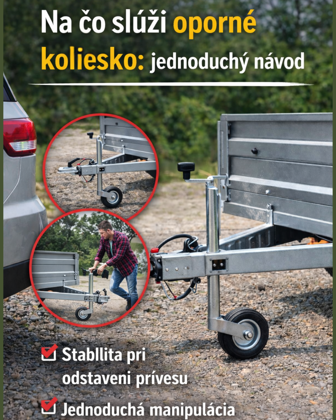 Na čo slúži oporné koliesko: jednoduchý návod