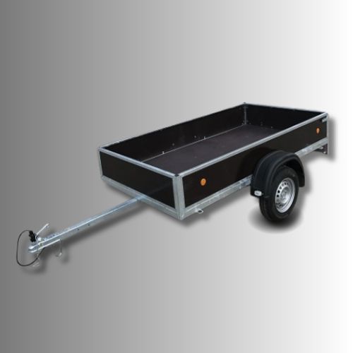 Prívesné vozíky-Preglejkové bočnice kolesa vedľa plochy