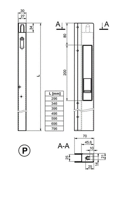 AL uzáver Safegrip 350mm pravý