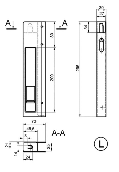 AL uzáver Safegrip 300mm ľavý