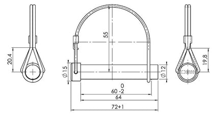 Bolcňa k pántu BSCH 30-2 , BSCH 30-5