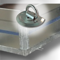 Úchytné oká bočnicové a úchytné oká na ráme prívesu - súčasť prívesu