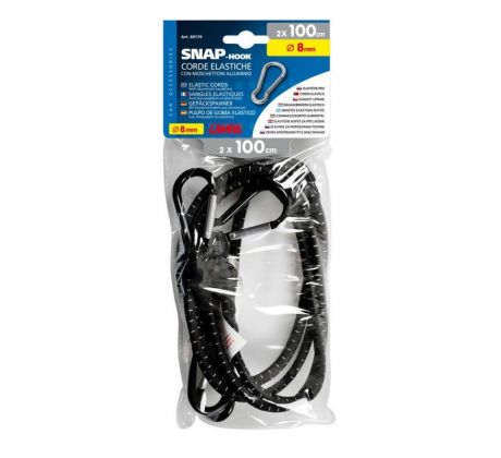 Gumové lano upínacie s karabínou