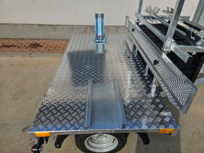 Prívesný vozík na prepravu motorky a bicykla