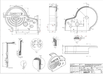 Ľavá strana náhradného krytu pre naviják 900 a 1150 kg Knott.
