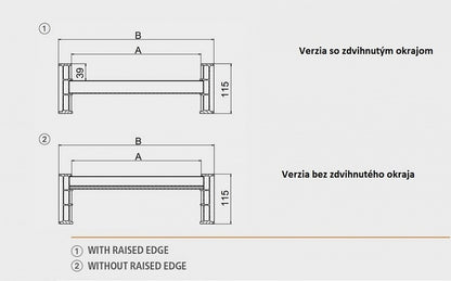 Nájazdové lyžiny 5000 kg 2,5 m MM116SL.36.25