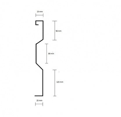 Pevné čelo plechové Zn 340x1795mm