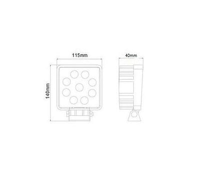 Pracovné svetlo 9xLED 2200 Lm