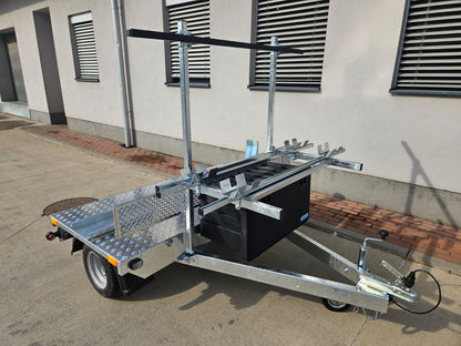 Prívesný vozík na prepravu motorky a bicykla