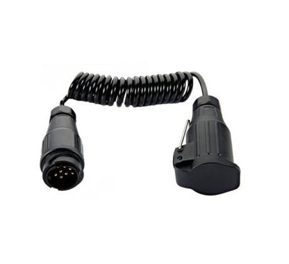 Špirálový kábel 3m zástrčka/zásuvka 13 pol.12V