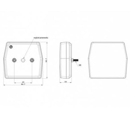 Svetlo FT 223 hmlové červené LED