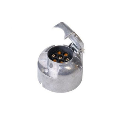 Zásuvka 7 pól. 12V kovová