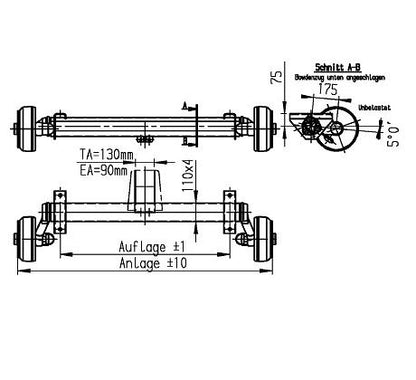 Náprava 1800kg AL-KO