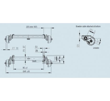 Náprava 1500kg AL-KO
