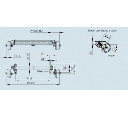 Náprava 1500kg AL-KO