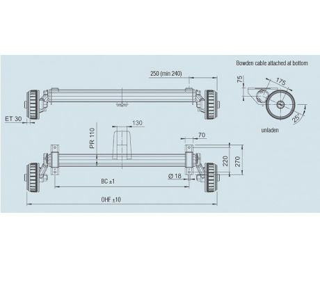 Náprava 1800kg AL-KO