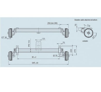 Náprava 1800kg AL-KO
