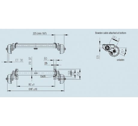 Náprava 1500kg AL-KO