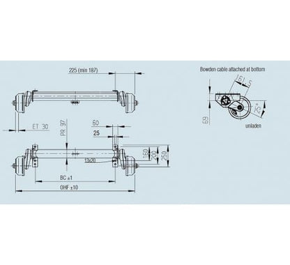 Náprava 1500kg AL-KO