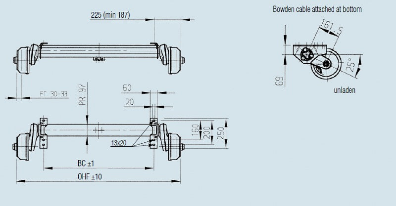 Náprava 1350kg AL-KO