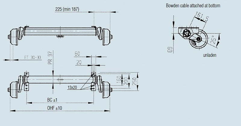 Náprava 1350kg AL-KO