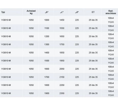 Náprava 1000 kg KNOTT