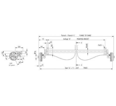 Náprava 1000 kg KNOTT