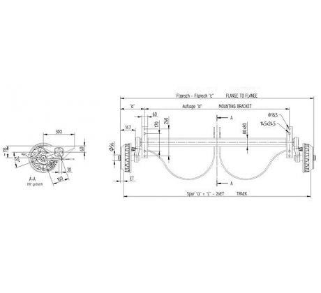 Náprava 1800 kg KNOTT