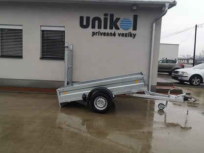 Prívesný vozík brzdený  vyklápací 1000kg - 1800x2500