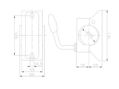 Držiak oporného kolesa 250kg 48mm