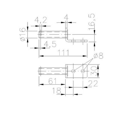 Držiak pántu BSCHG 10-17-A
