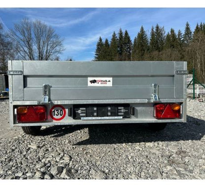 Prívesný vozík nebrzdený Dvojnápravový 1500x2500