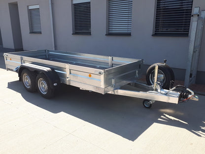 Prívesný vozík brzdený dvojnápravový 2000kg - 1800x3000