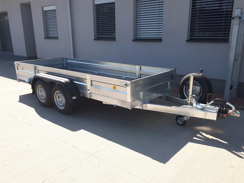 Prívesný vozík brzdený dvojnápravový 2000kg - 1250x2500