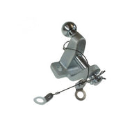 Guľový záves s bolcom strieborný