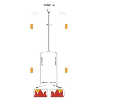 Kabeláž 7m 7 pol. FRISTOM