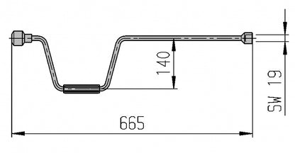 Kľuka k opornej a podpernej nohe predlžená