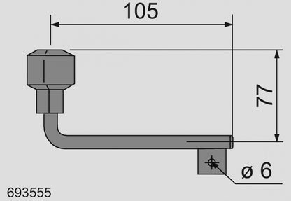 Kľuka oporného kolesa 500kg