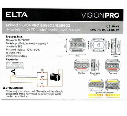 Led koncové svetlá napájanie káblom