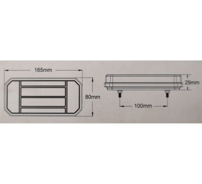 Svetlo L1874 ľavá  strana LED TRUCK