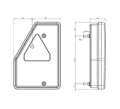 Svetlo bočné FT 277 ľavá strana LED FRISTOM