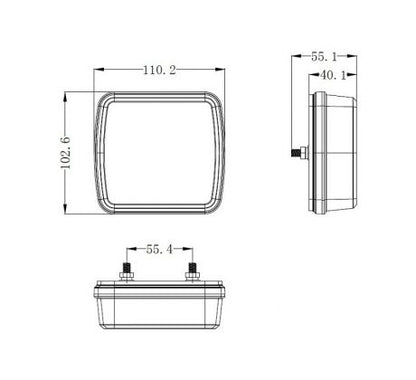 Svetlo L1869 pravá strana LED TRUCK