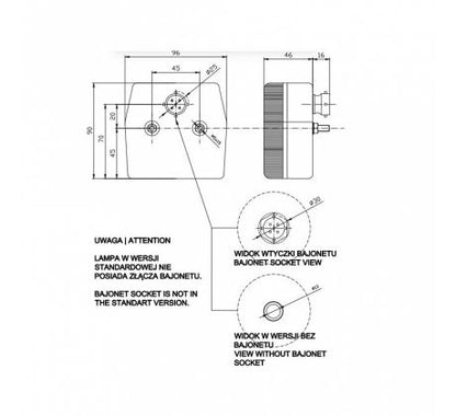 Svetlo 4-funkčné MD-002 L Bajonet FRISTOM