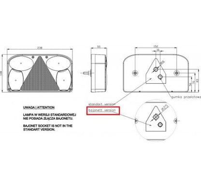 Svetlo FT 88 pravá str.bajonet FRISTOM