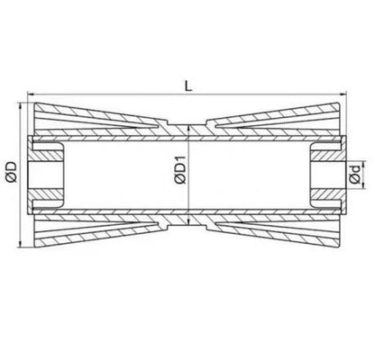 Kýlová rolňa kúželová modrá na lodné prívesy
