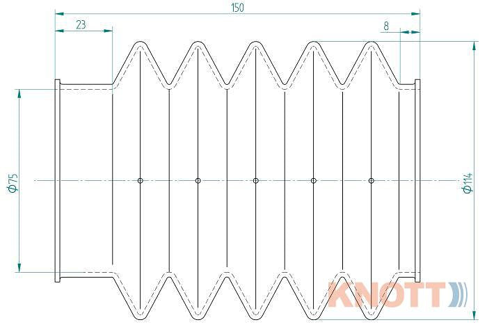 Manžeta nájazdovej brzdy KNOTT