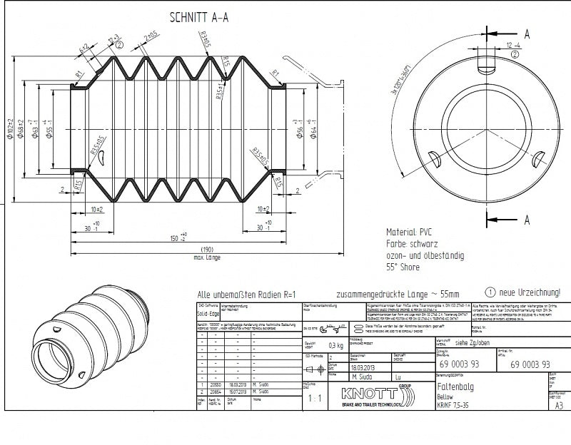 Manžeta nájazdovej brzdy KNOTT